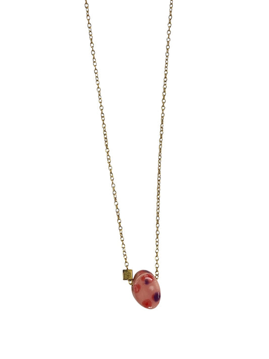 Itsari - COLLAR OVALO PEQUE / ROSADO