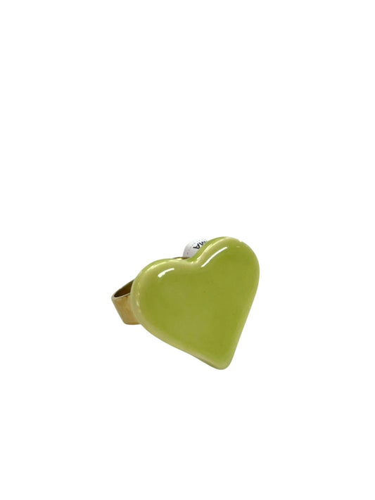 Itsari - SORTIJA CORAZON / VERDE LIMA