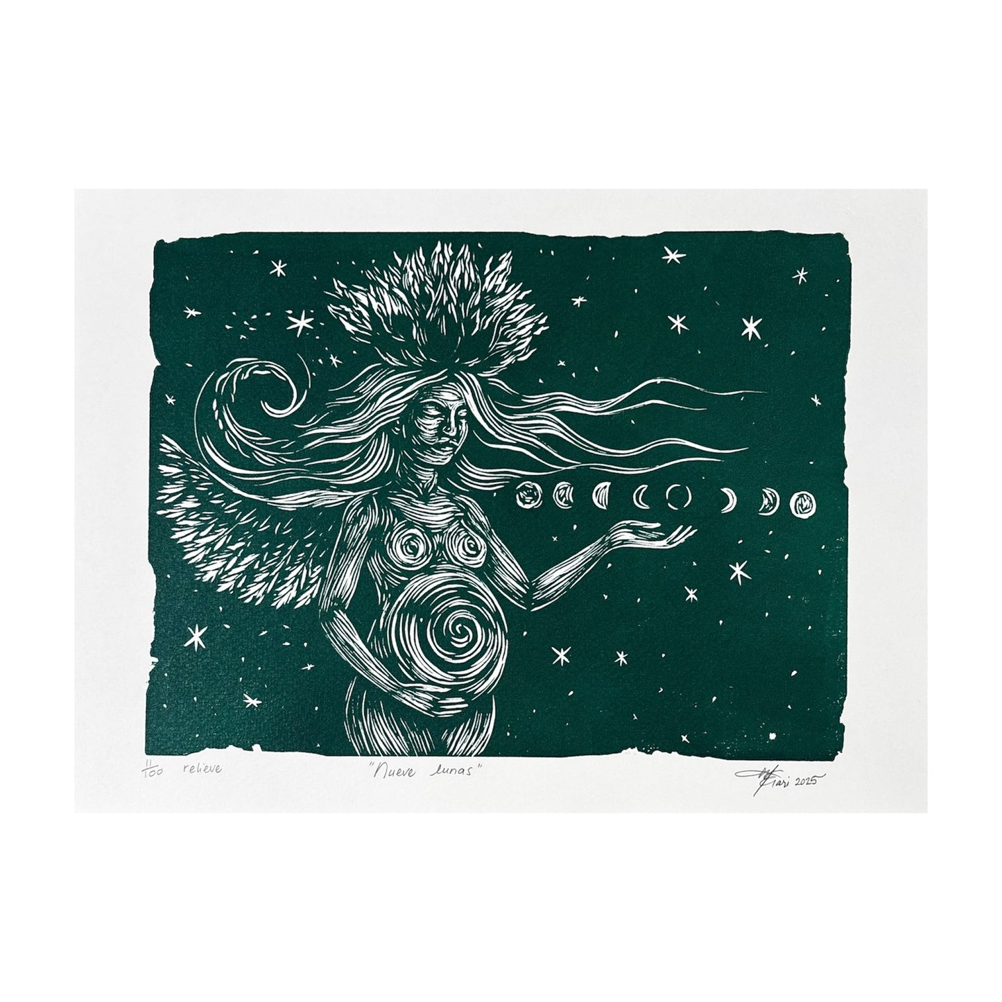 Merari Montalvo - GRABADO "NUEVE LUNAS" / VARIEDAD DE COLORES