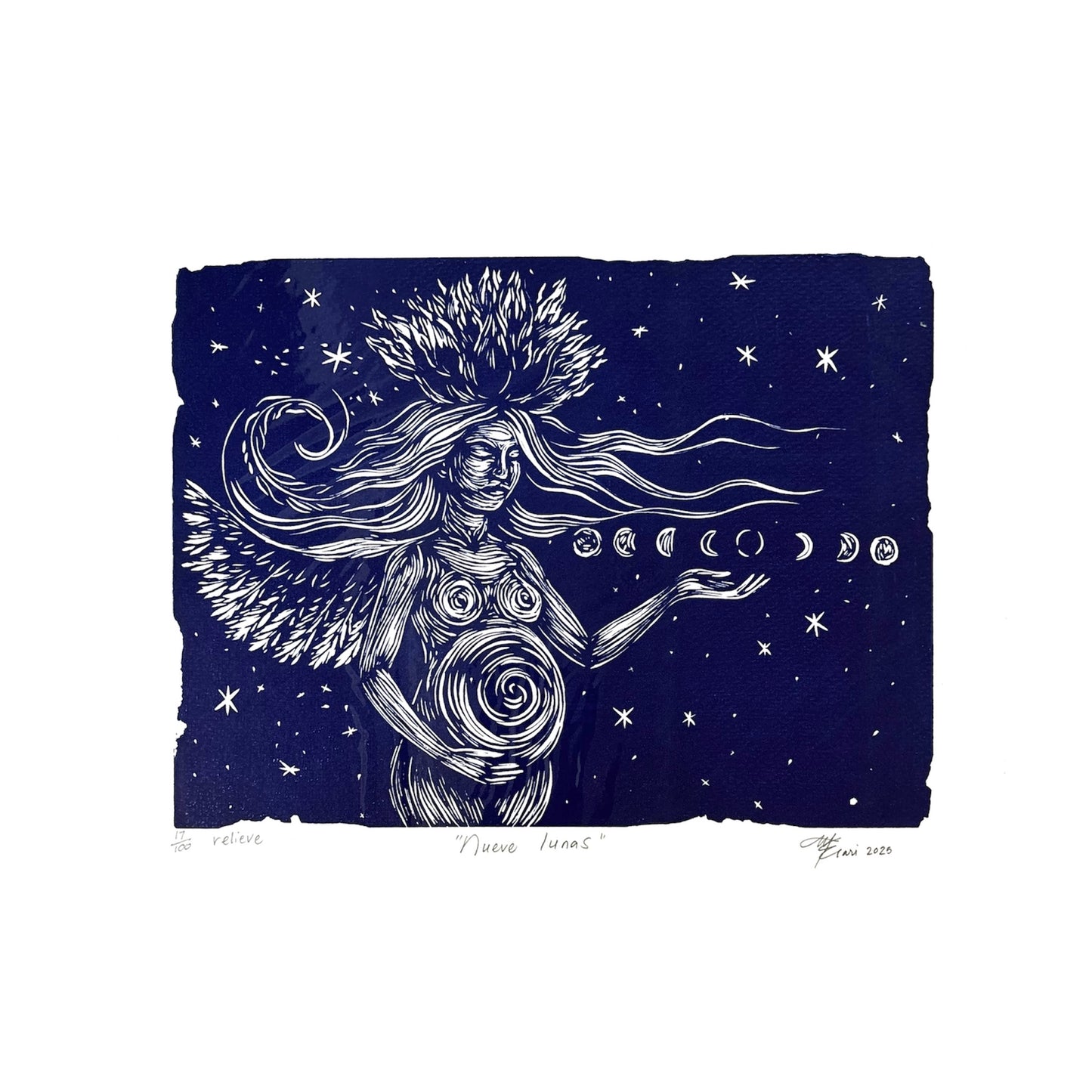 Merari Montalvo - GRABADO "NUEVE LUNAS" / VARIEDAD DE COLORES