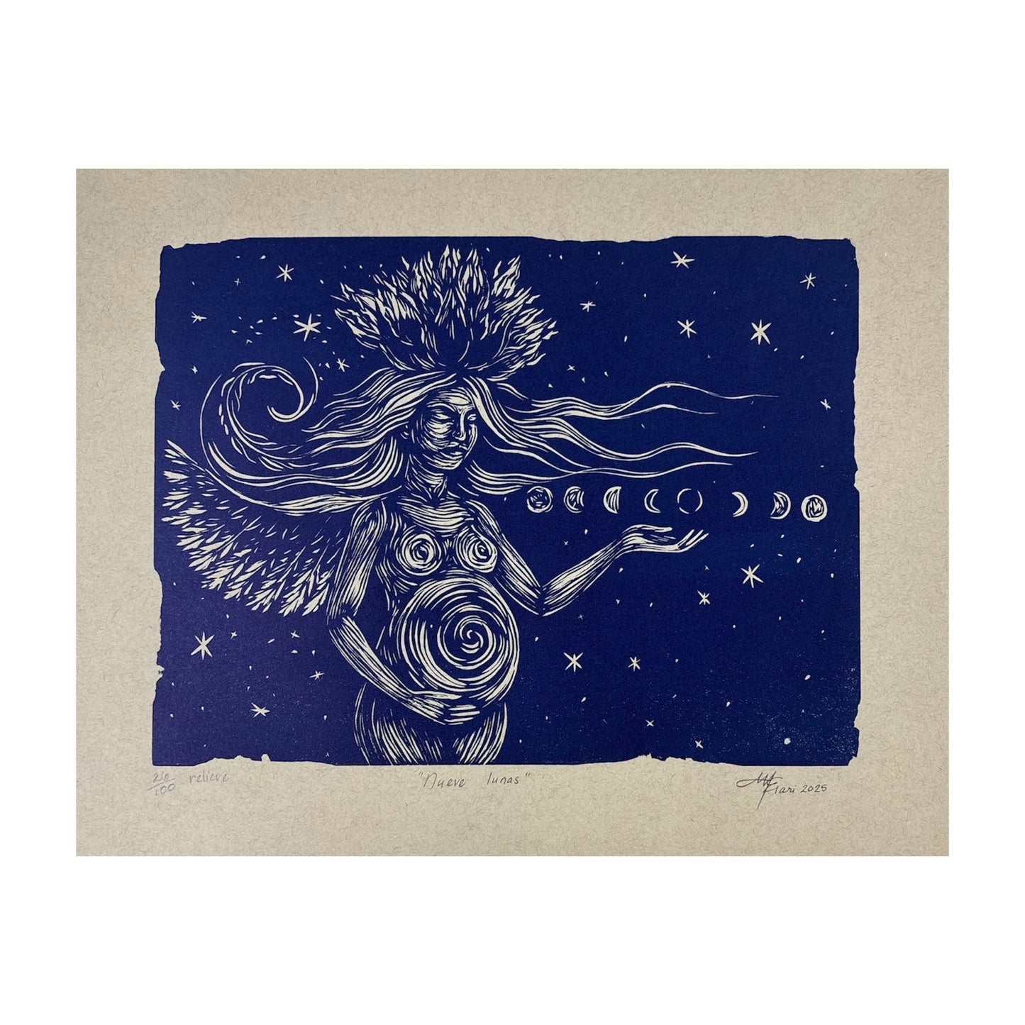 Merari Montalvo - GRABADO "NUEVE LUNAS" / VARIEDAD DE COLORES