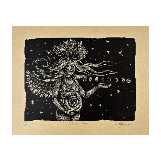 Merari Montalvo - GRABADO "NUEVE LUNAS" / VARIEDAD DE COLORES
