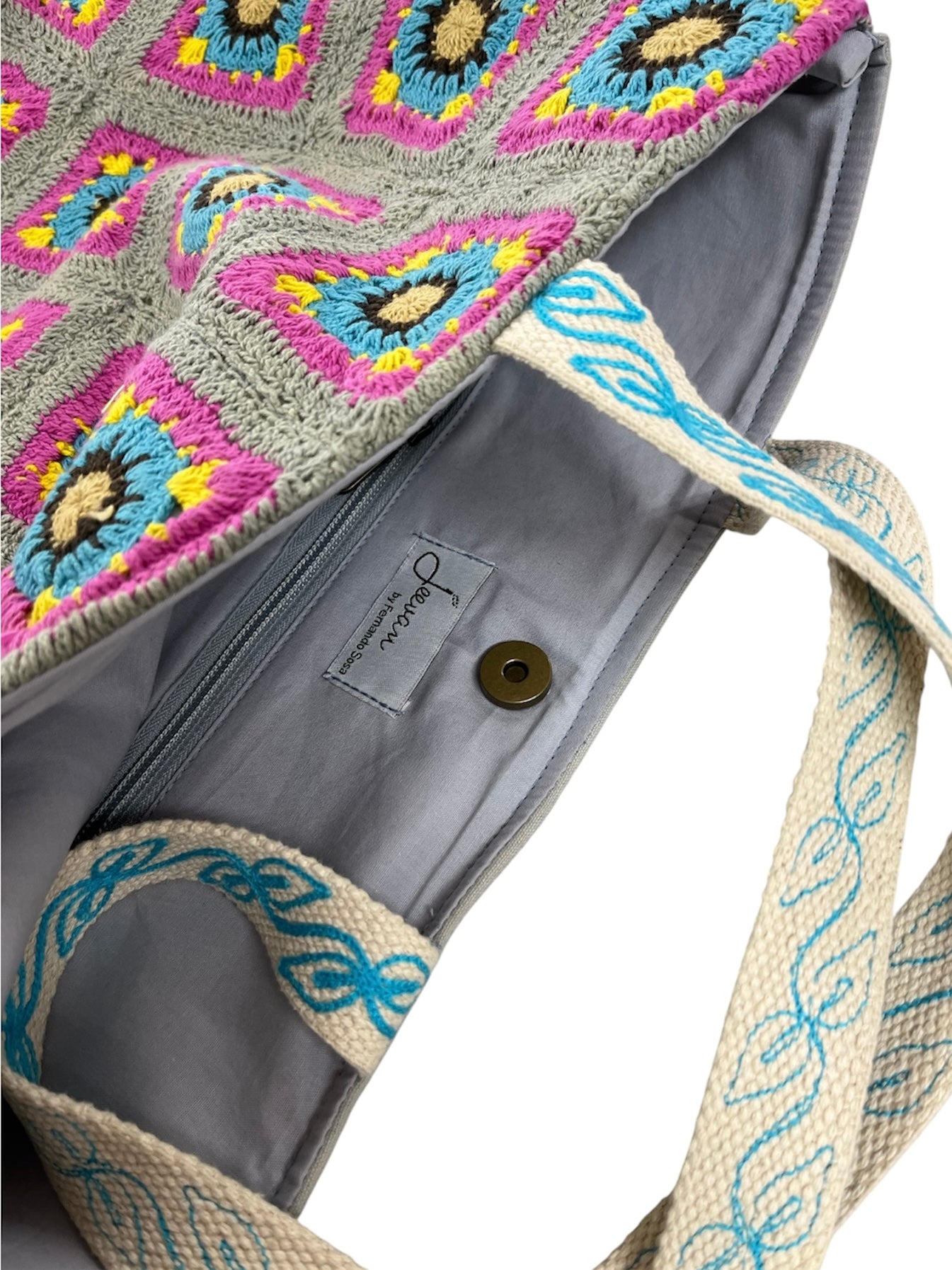FERNANDO SOSA - Bolso /  TURQUESA CROCHET