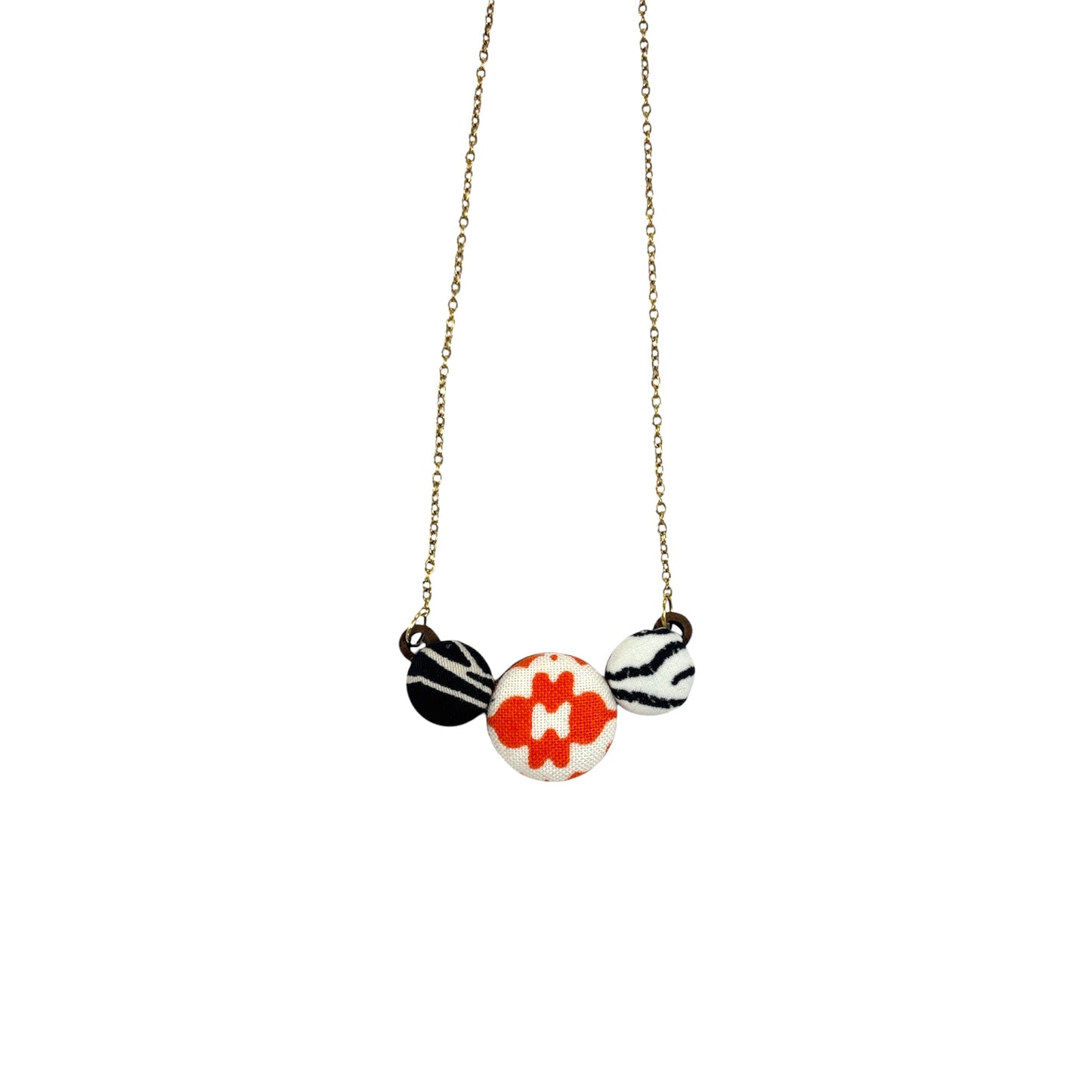 Botón de Azúcar - COLLAR DOBLE MINI / CREMA NEGRO