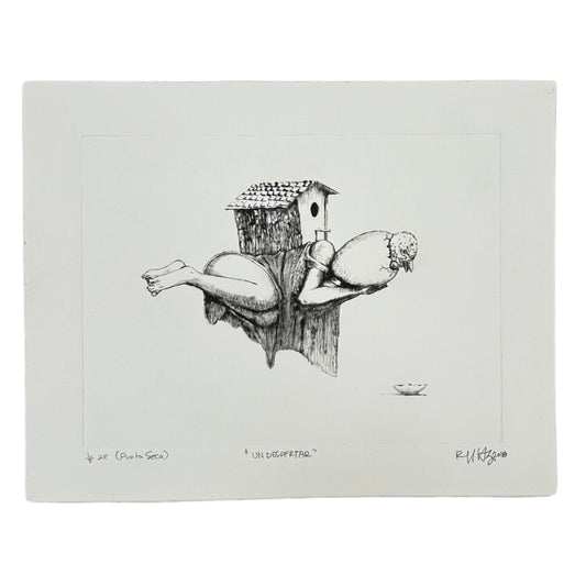 Rafael Hernández - OBRA ORIGINAL / GRABADO "UN DESPERTAR"