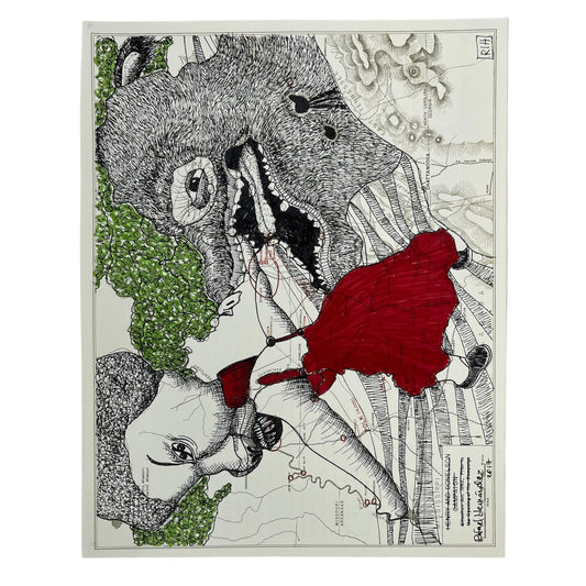 Rafael Hernández - SERIE MAPAS - DIBUJO "CAPERUCITA"