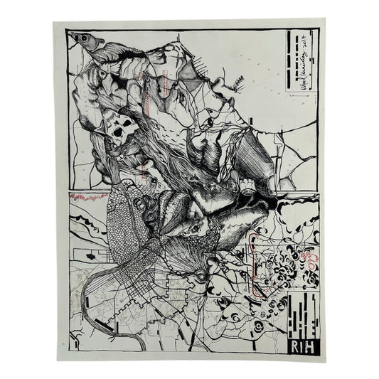 Rafael Hernández - SERIE MAPAS - DIBUJO "1862"