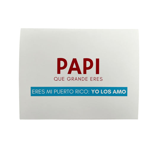 Un Paseo Volando - GREETING CARD "PAPI QUE GRANDE ERES"