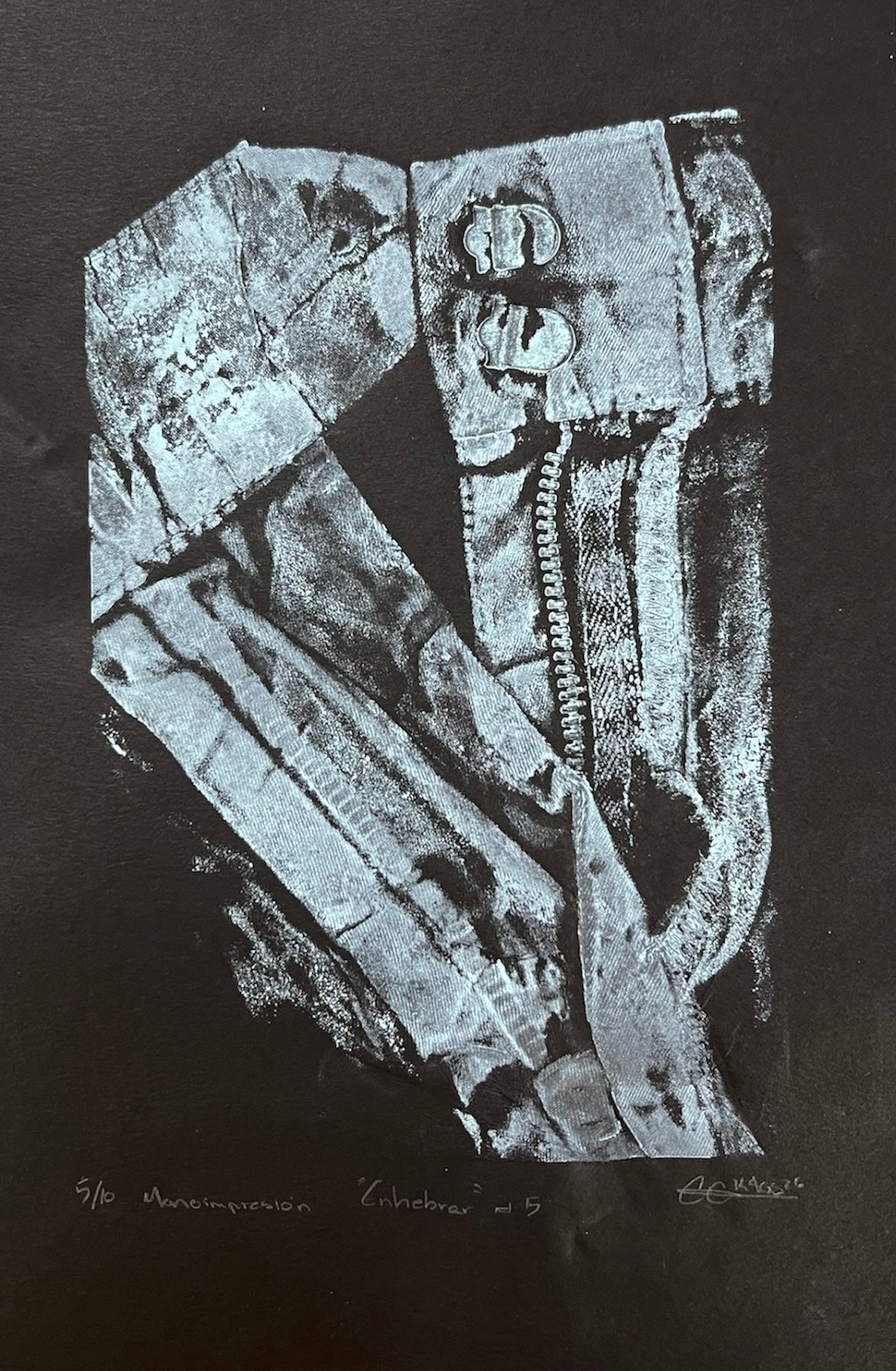 Kaos - OBRA ORIGINAL / MONO IMPRESIÓN "ENHEBRAR"