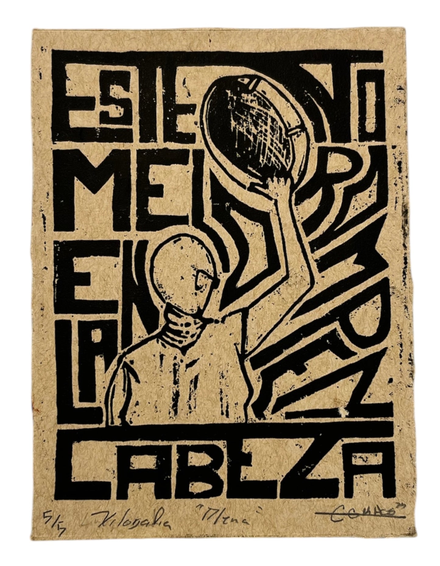 Kaos - OBRA ORIGINAL / XILOGRAFIA "PLENA"