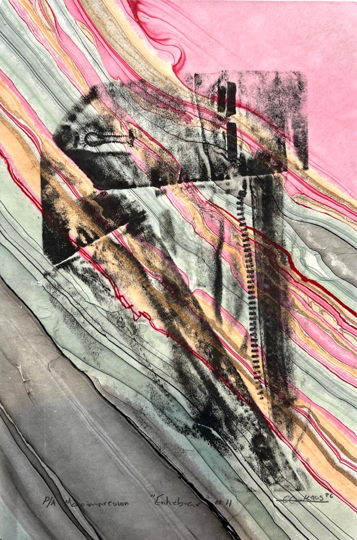 Kaos - OBRA ORIGINAL / MONO IMPRESIÓN "ENHEBRAR"