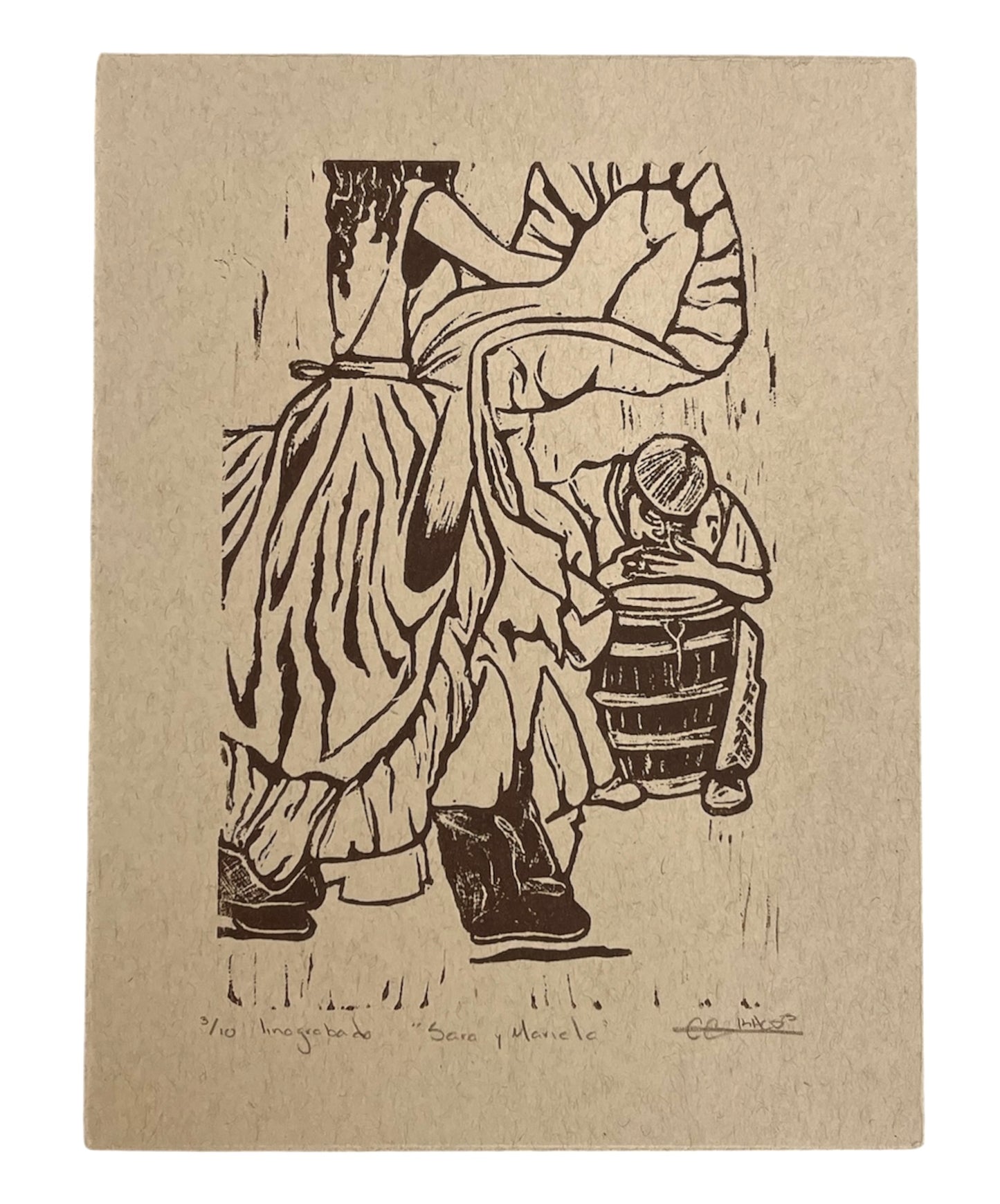 Kaos - OBRA ORIGINAL / LINOGRABADO "BOMBA"