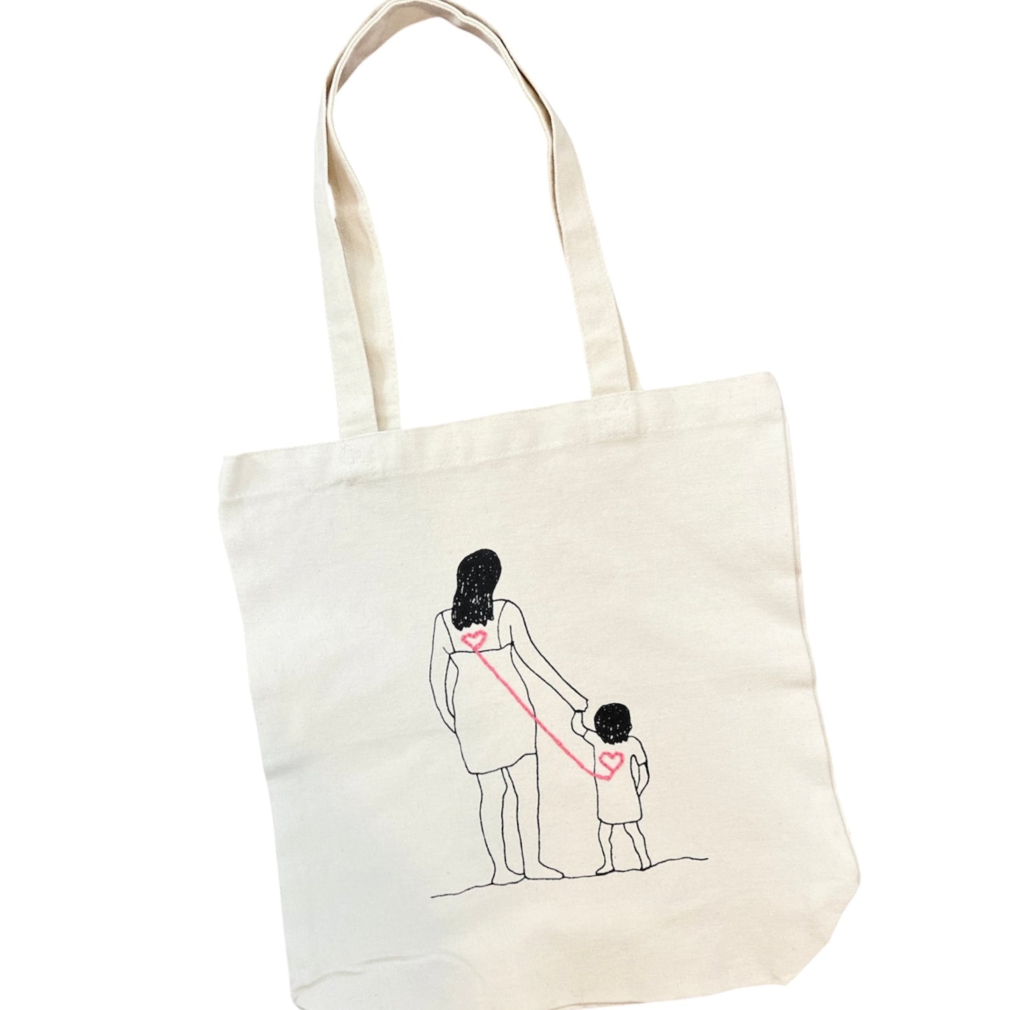 Consuelo. - TOTE BAG "DE LA MANO" HILO ROSA