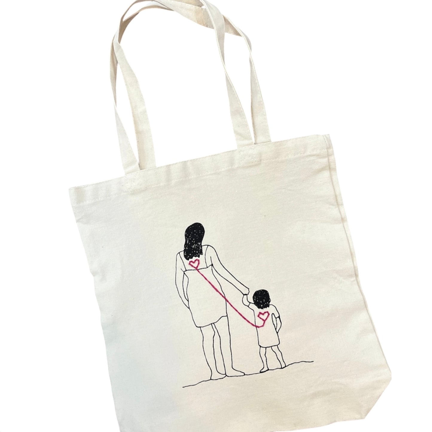 Consuelo. - TOTE BAG "DE LA MANO" HILO FUCSIA
