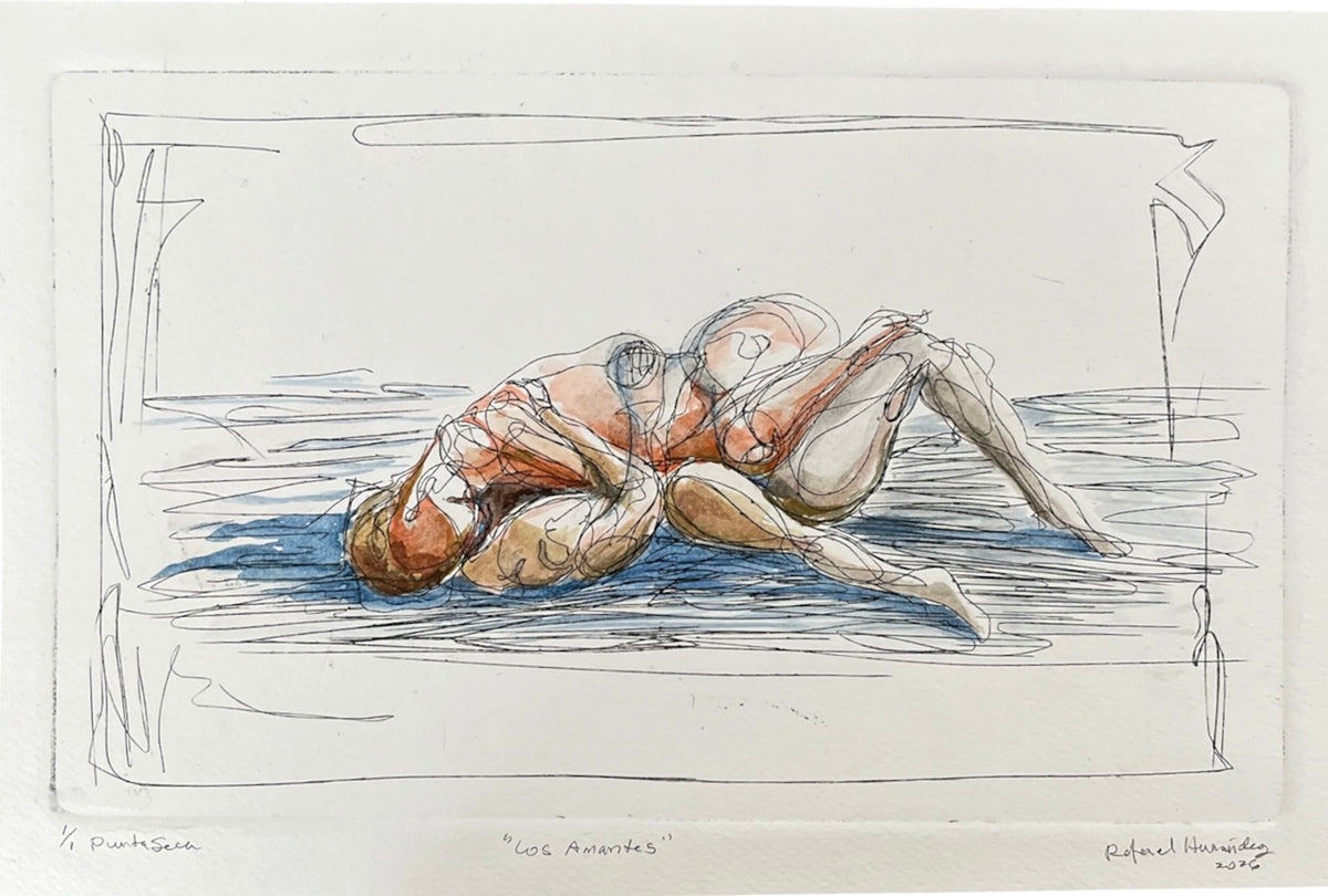 Rafael Hernández - OBRA ORIGINAL / GRABADO"LOS AMANTES"