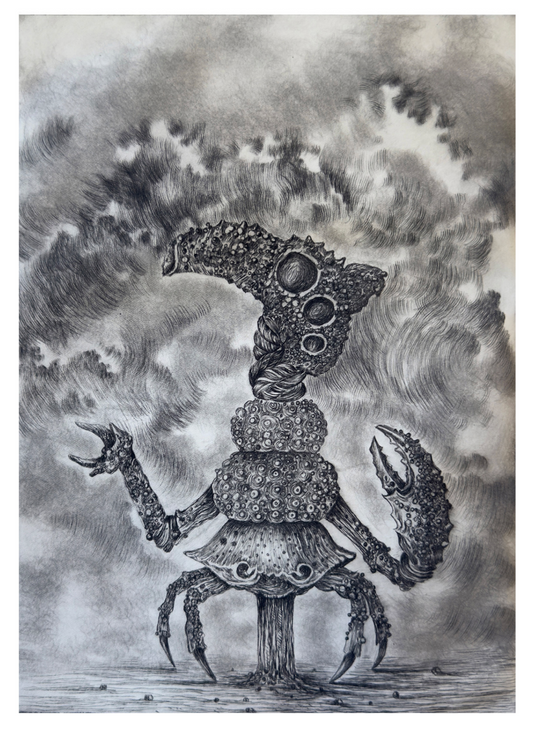 Ismari Caraballo - GRABADO "EL VIGIA DE LOS MUNDOS SUMERGIDO"