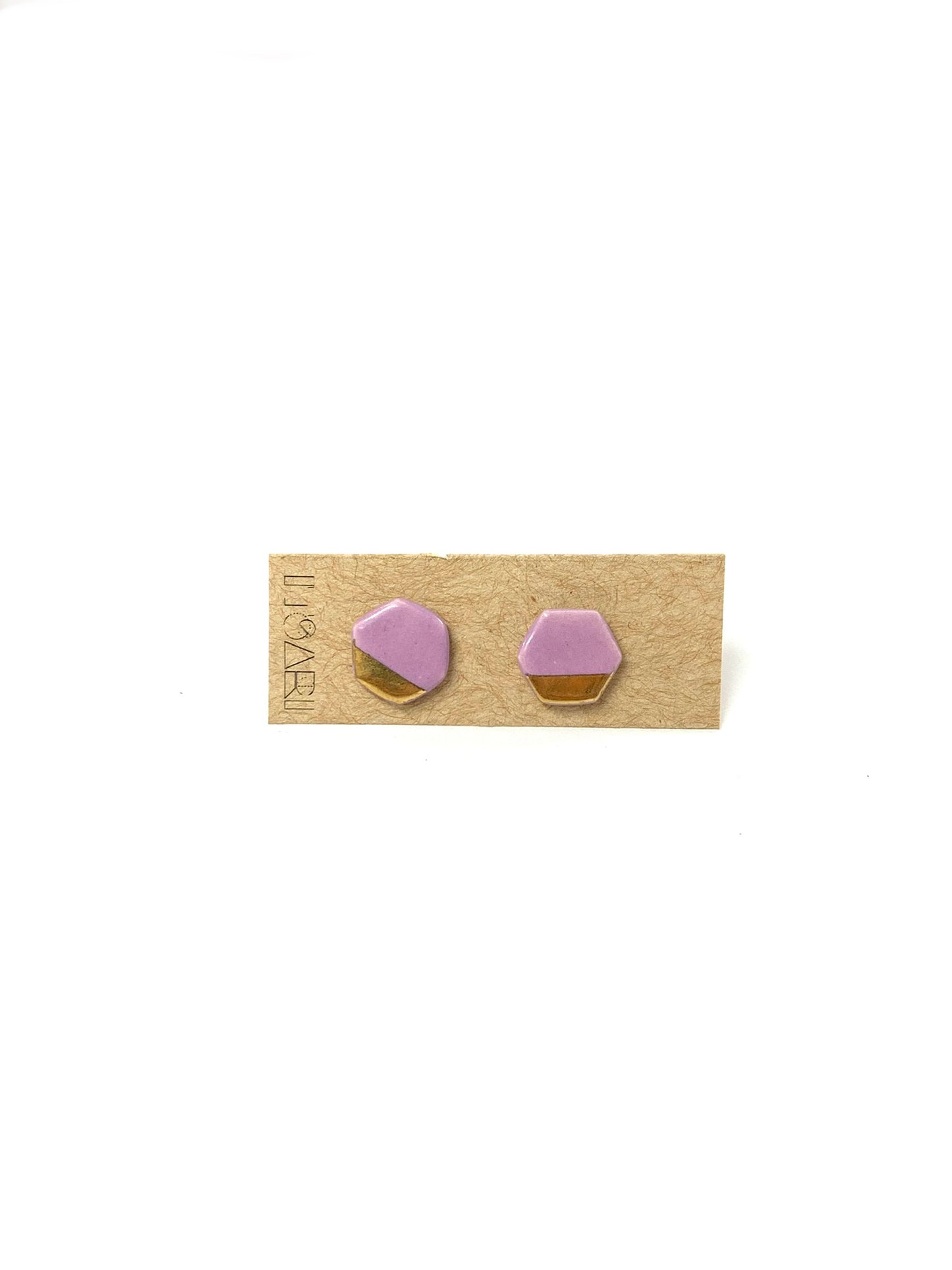 Itsari - STUDS 22K HEXÁGONO / VARIEDAD DE COLORES